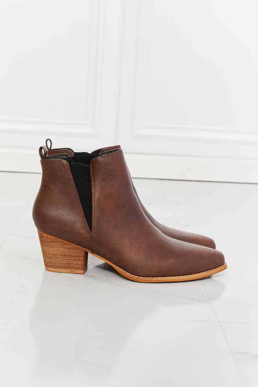 Toe Bootie in Chocolate