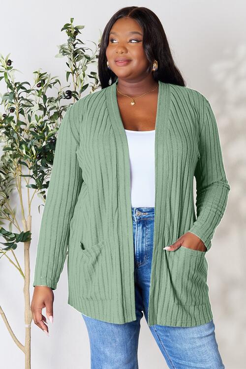 Open Front Cardigan with Pockets