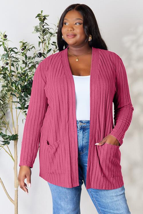 Open Front Cardigan with Pockets