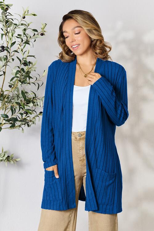 Open Front Cardigan with Pockets