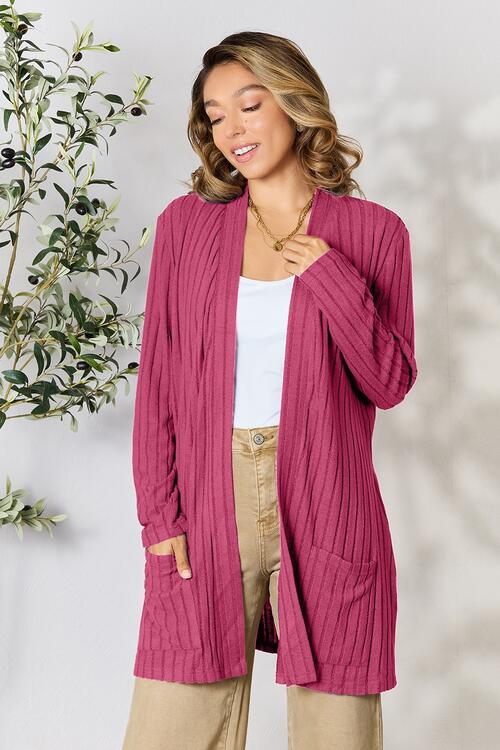 Open Front Cardigan with Pockets