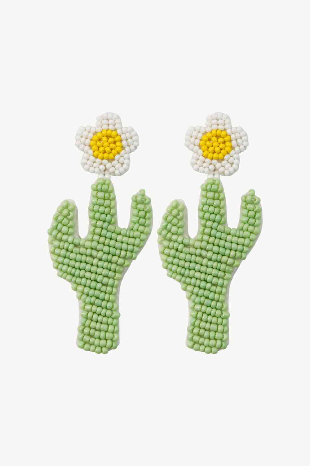 Cactus Bead Dangle Earrings