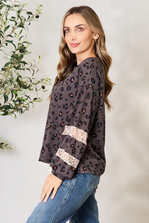 Leopard Lace Top