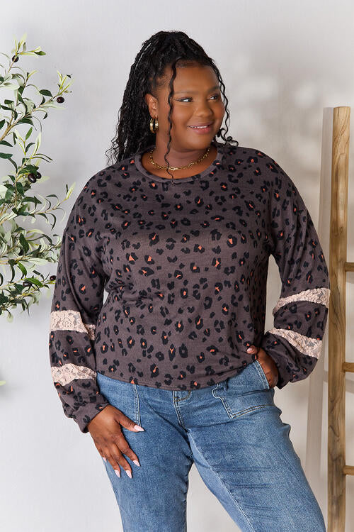 Leopard Lace Top