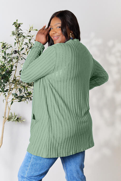 Open Front Cardigan with Pockets