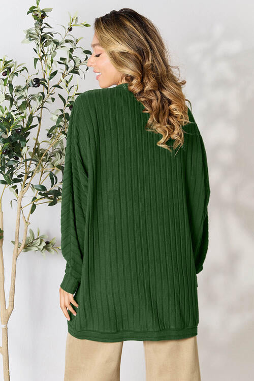 Ribbed Cocoon Cardigan