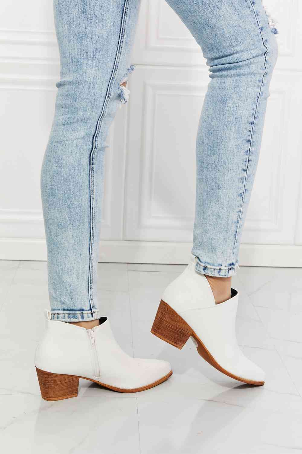 Crossover Bootie in White