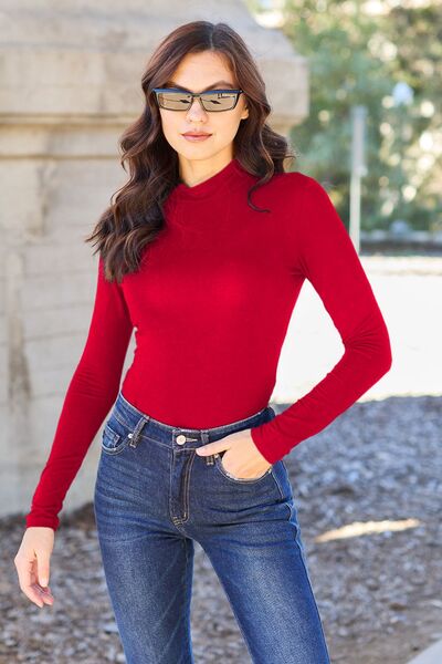 Mock Neck Long Sleeve Bodysuit