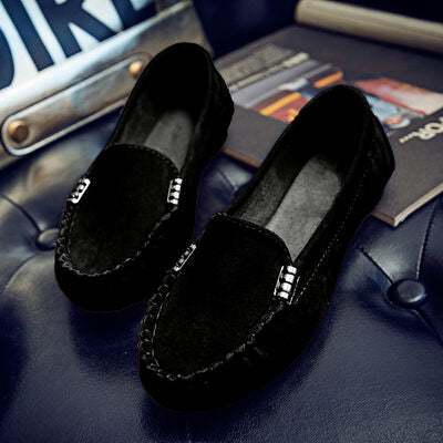 Metal Buckle Loafers