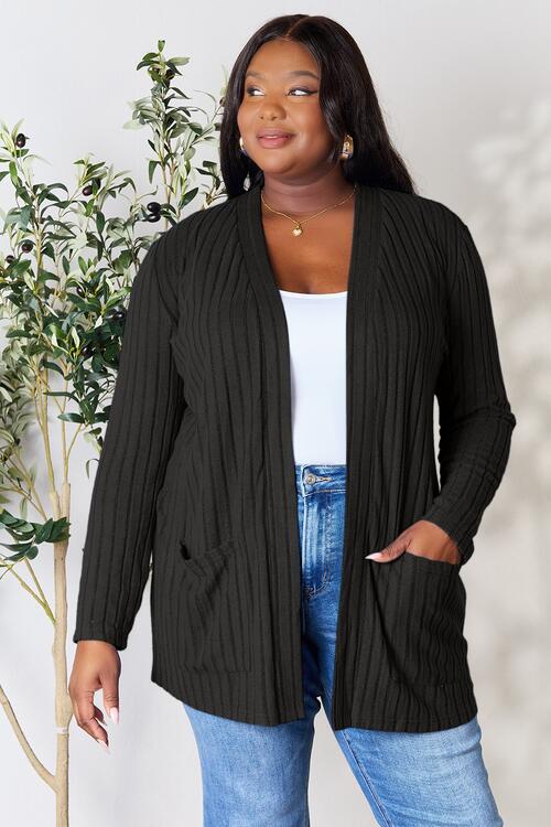 Open Front Cardigan with Pockets